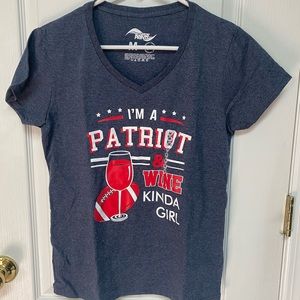 New England Patriots and Wine T-shirt - NWOT